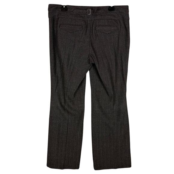 Express Editor Pants Women 12R Gray Stretch Herringbone Mid-Rise Adjustable Back - Picture 2 of 16